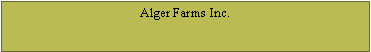 Text Box: Alger Farms Inc.